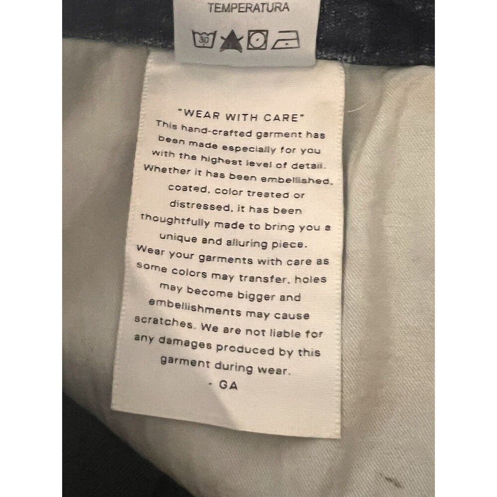 GOOD AMERICAN Good Curve Skinny Crop Raw Hem Blue Jeans Women's Size 2/26 - Picture 8 of 8